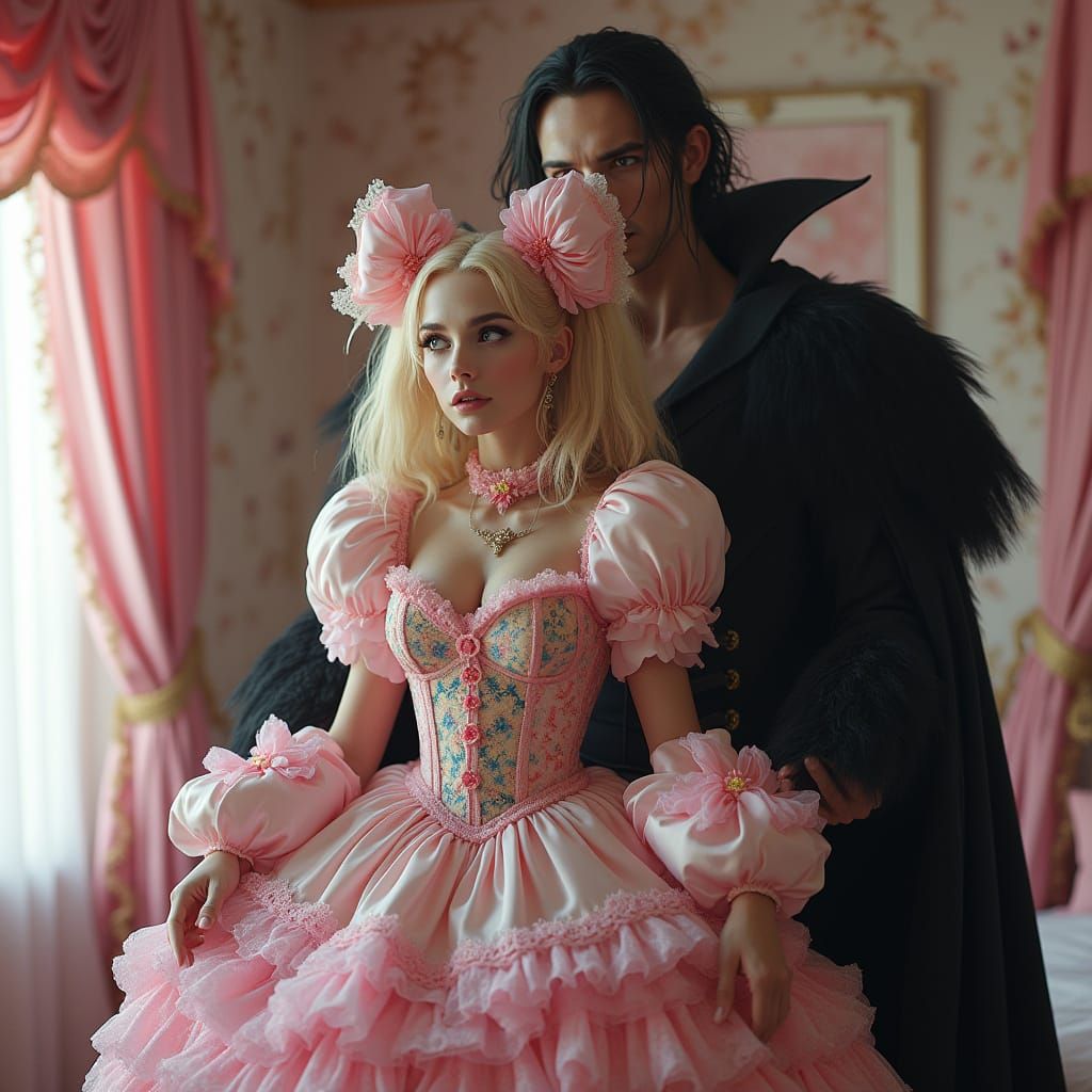 Girly Maid in Regal Vampire's Presence