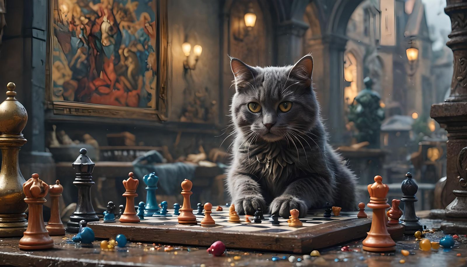 A furry chess player.