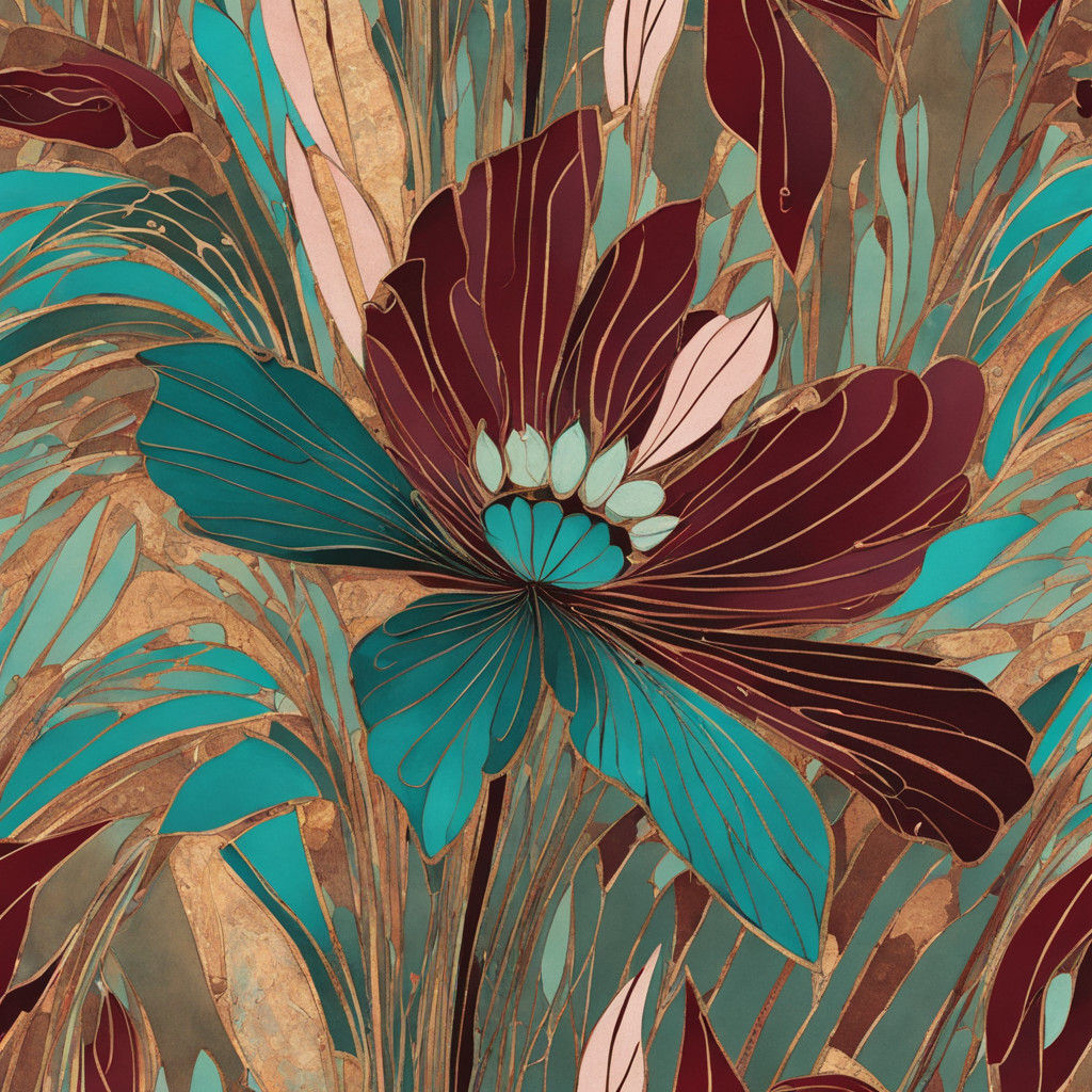 Vibrant Floral Bloom in Earthy Tones