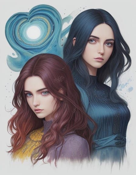 Youthful Figures Amidst Timeless Elegance