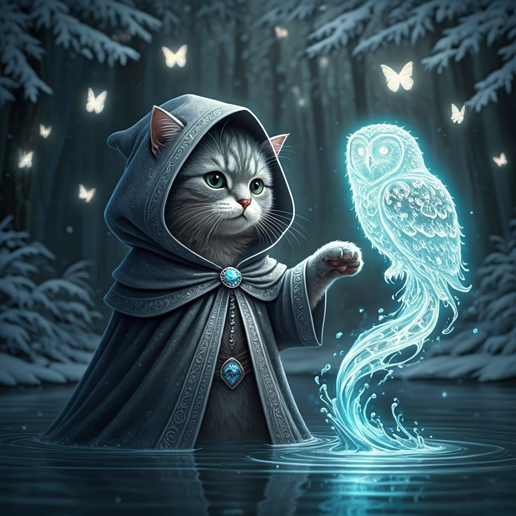 Kitty mage conjuring