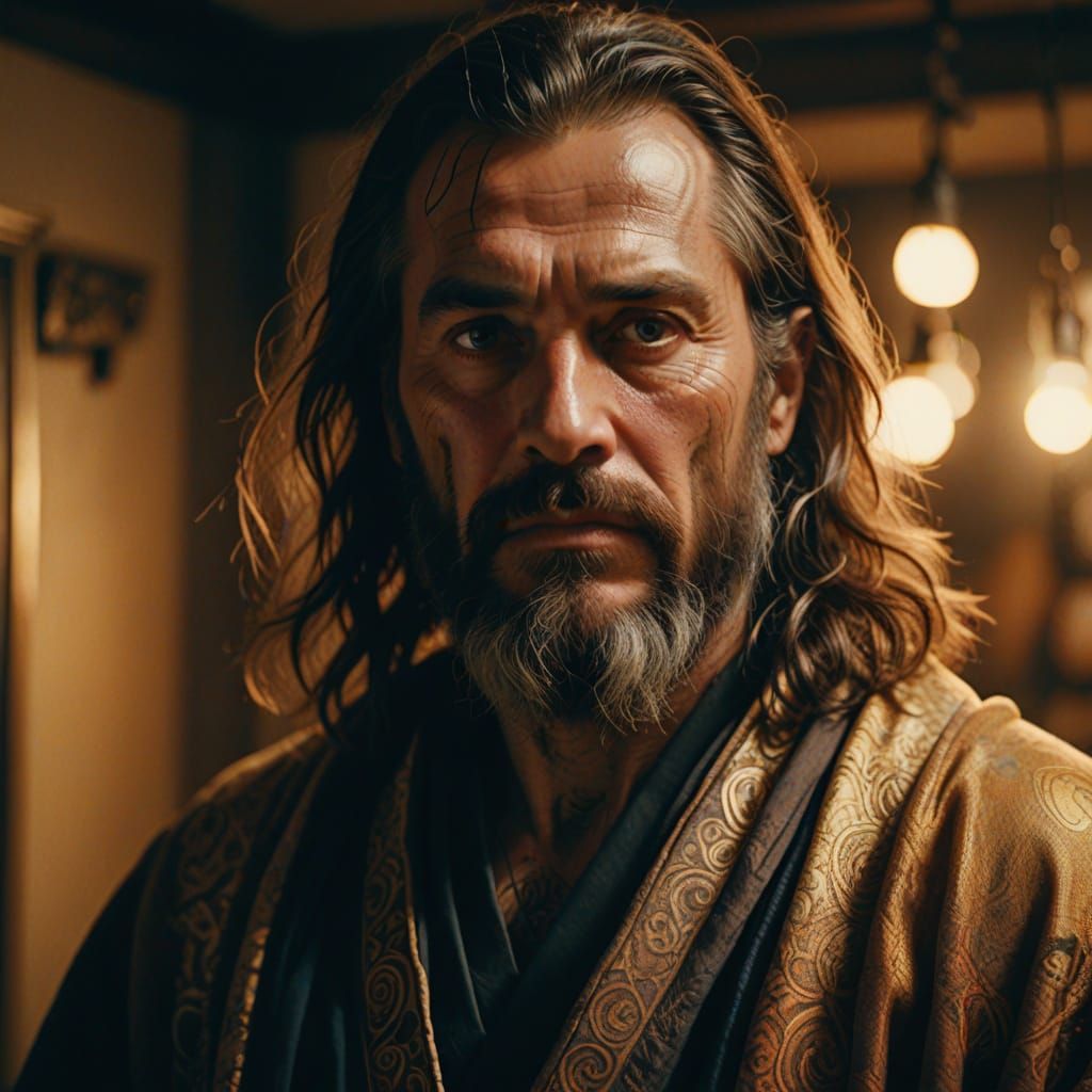 Cinematic Portrait of a Russian Man with Tattoos