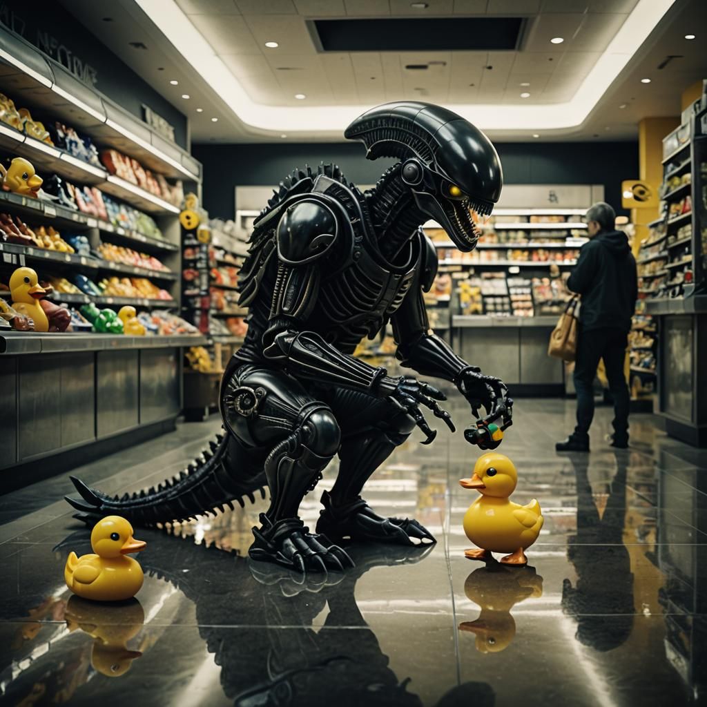 Xenomorph's Shopping Center Duck Drawing