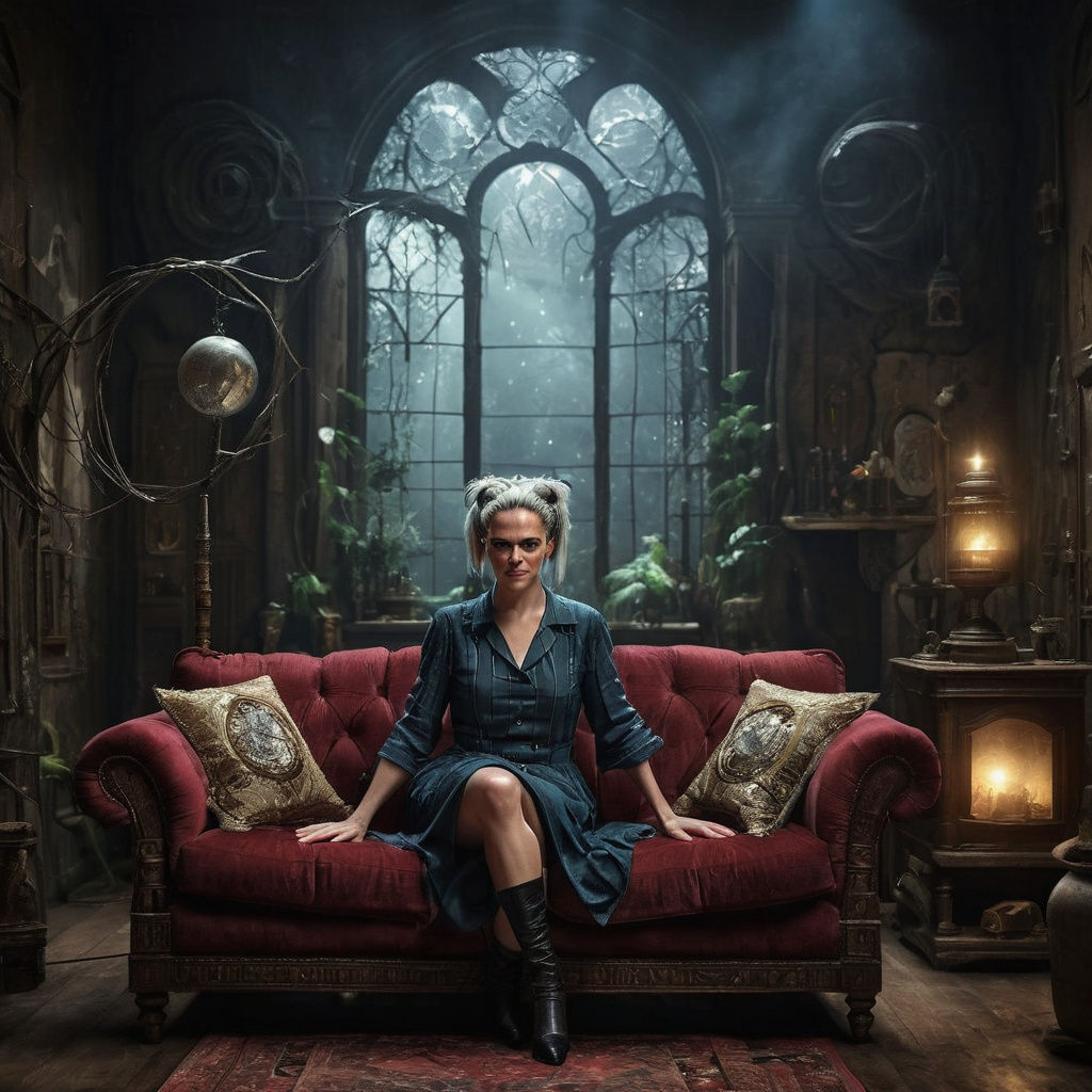 Mystical Psychic Woman in a Realistic Setting