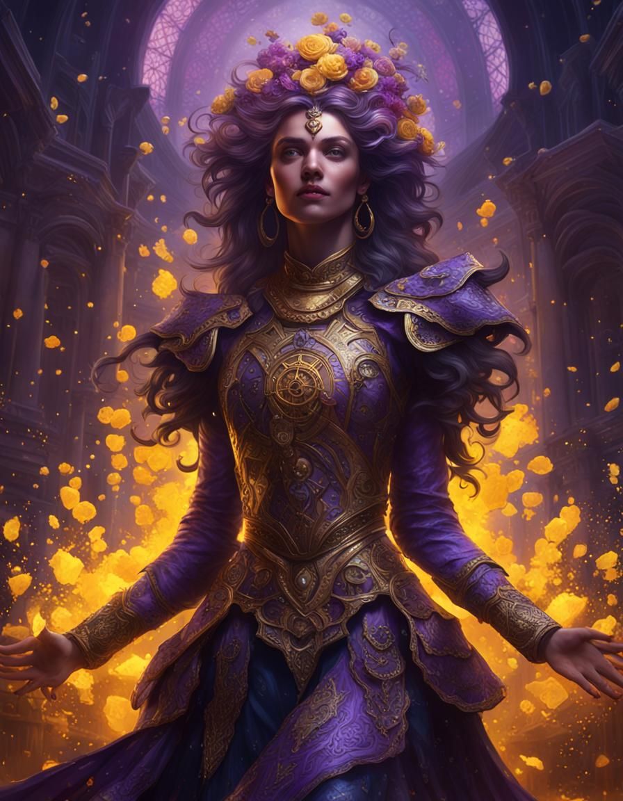 Elemental Woman: Dark Fantasy Concept Art