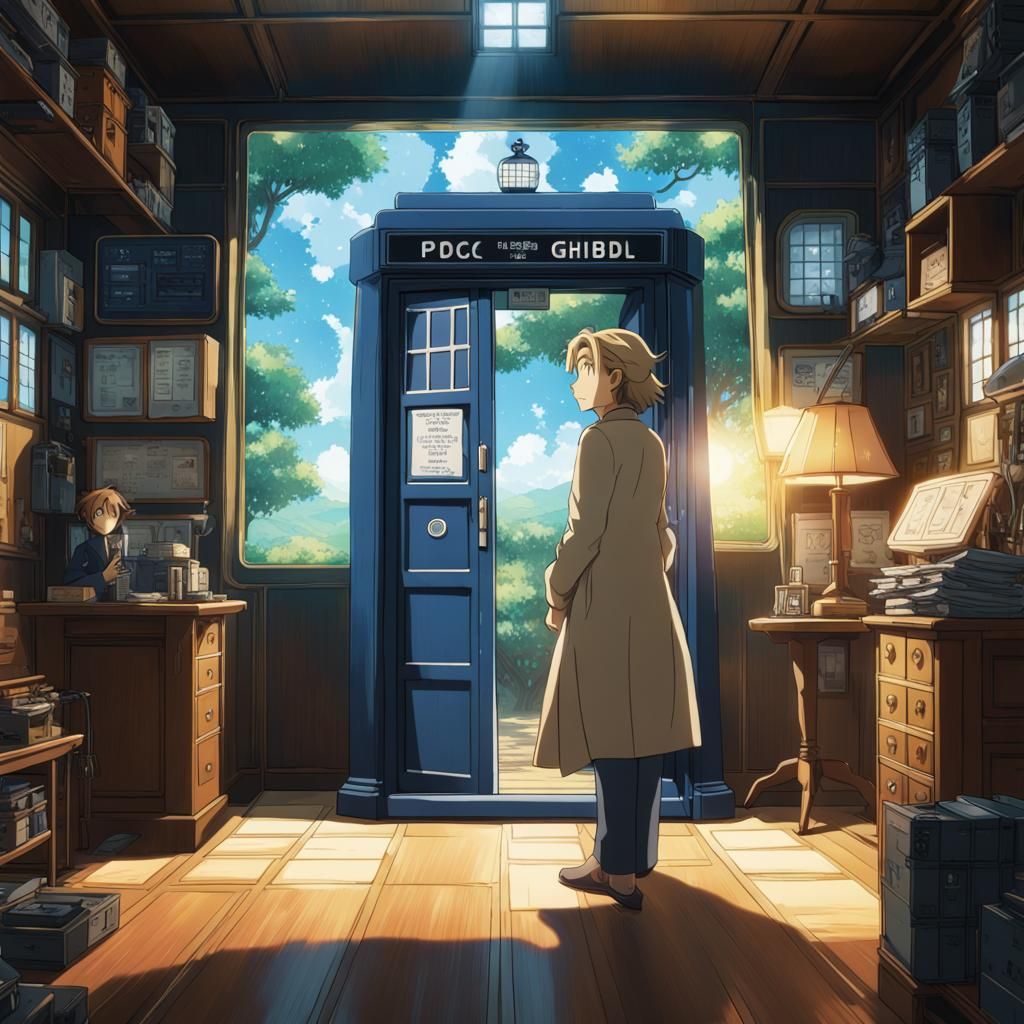 13th Doctor Inside TARDIS: Studio Ghibli Anime