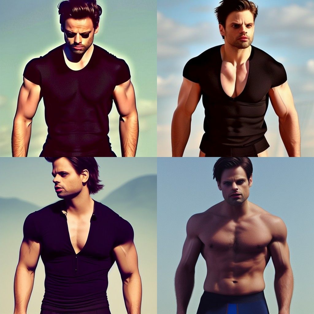 Handsome Muscular Man in Underwear and Open Shirt