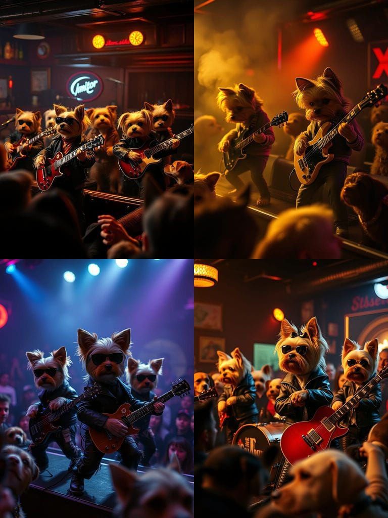 Andromorphic Teacup Yorkies Rock Band Captivates Crowd in Ci...