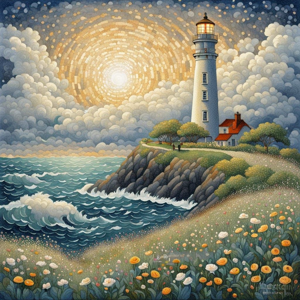 Lighthouse pastel