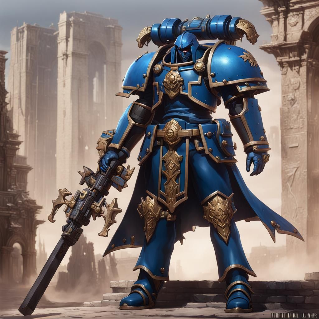 Marneus Calgar Warhammer 40k in 3D Anime Art
