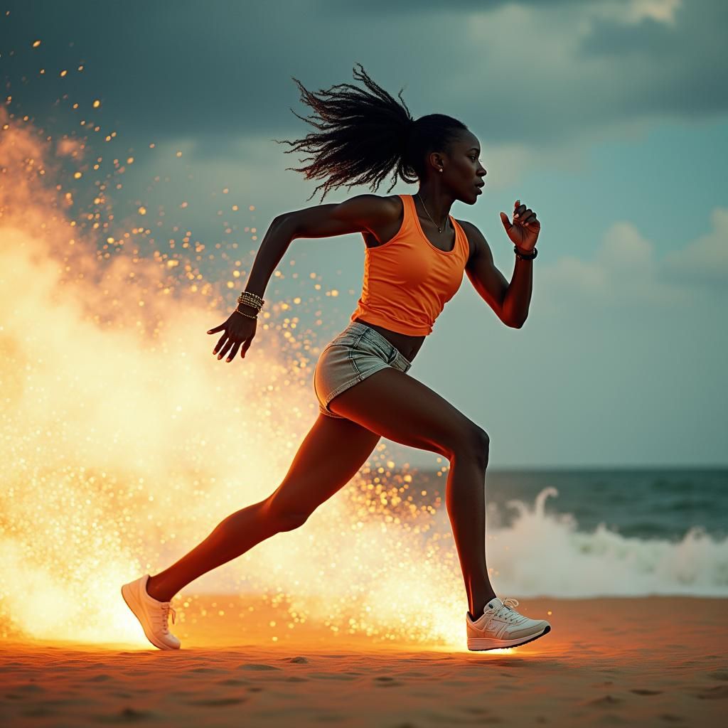 Caribbean Woman Runs Faster Than Sound