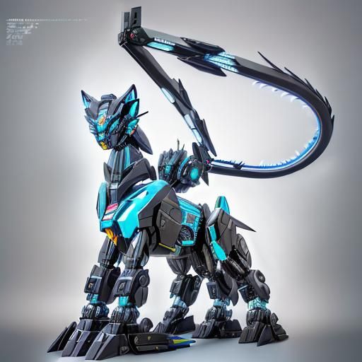 Cyberpunk Mechanical Displacer Beast in Metropolis