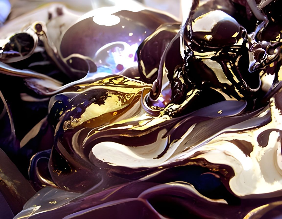 Liquid Galaxy in Black, White, and Gold