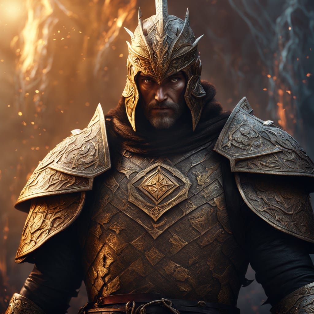 Epic Warrior's Sword in Golden Light