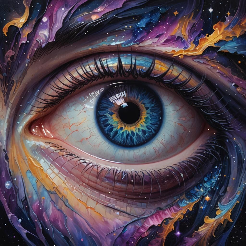 Galaxy Eye: Vibrant Fantasy Concept Art