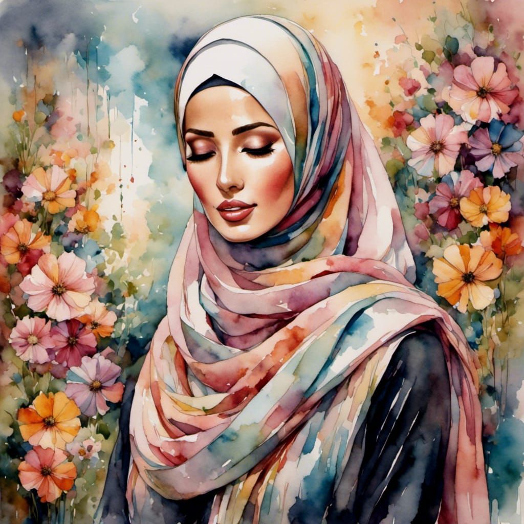 Elegant Portrait of Woman in Hijab