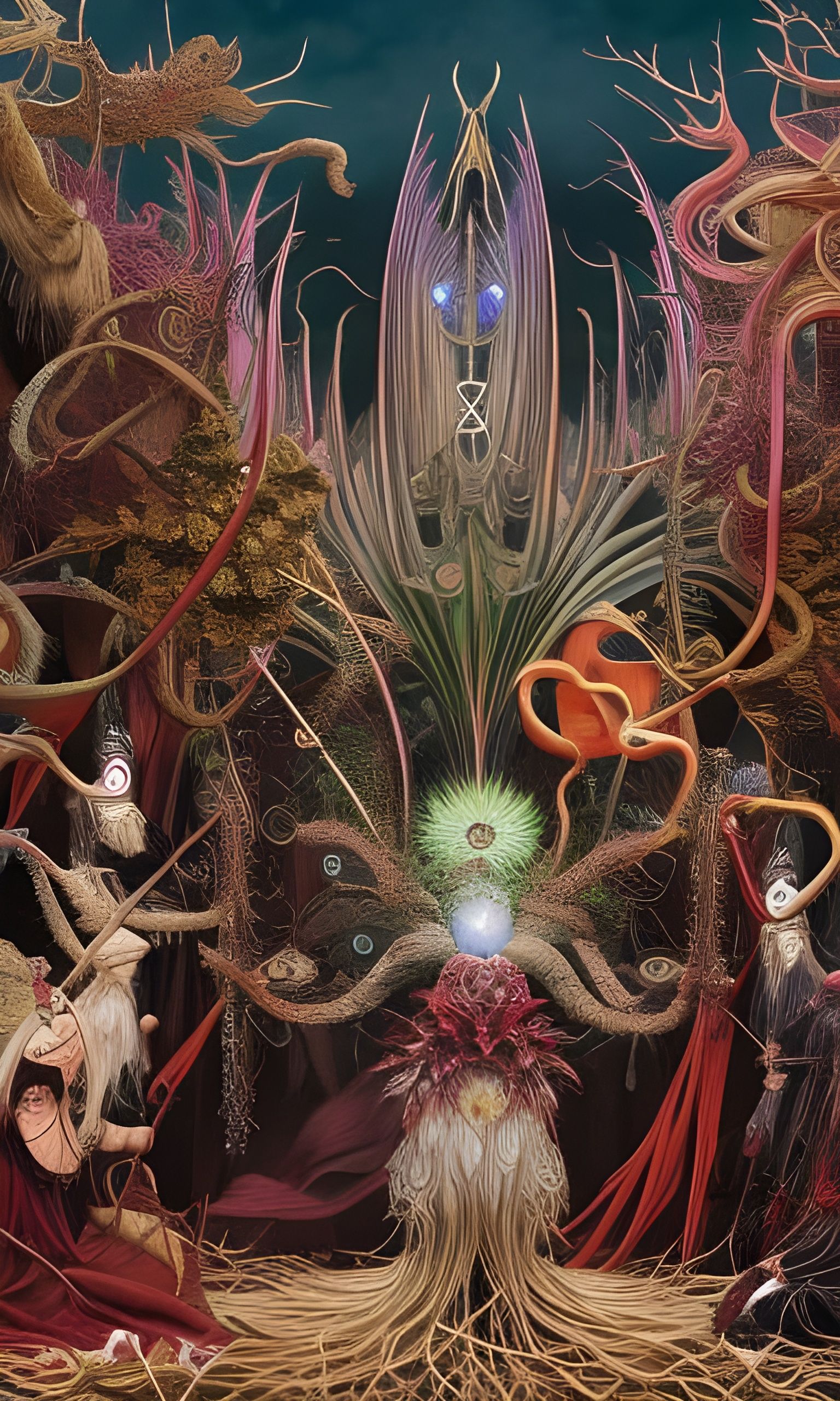 Grotesque Pagan Ritual with Stringed Puppets