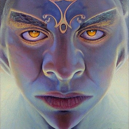 Surreal Third Eye Oil Painting