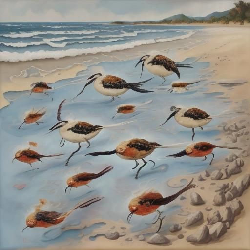 Boy in Emotional Landscape: Surreal Impasto Painting