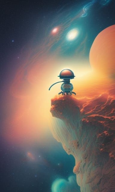 Alien Planet in Japanese Art Style