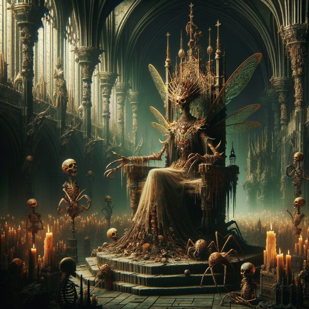 Gothic Fantasy Queen of Insectoid Humanoids