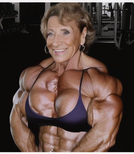 Muscular Bodybuilder Grandma with Ripped Physique