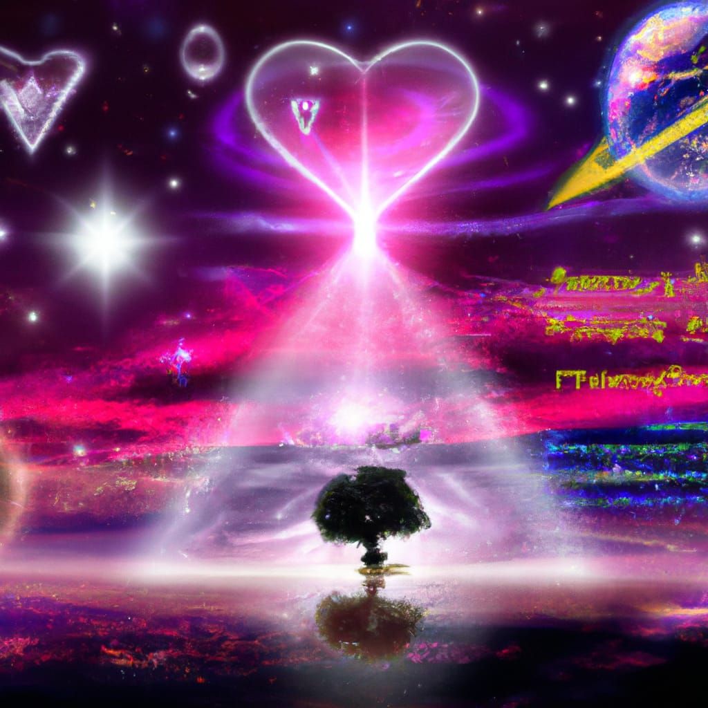 Uplifting Tree of Knowledge Radiating Love and Light