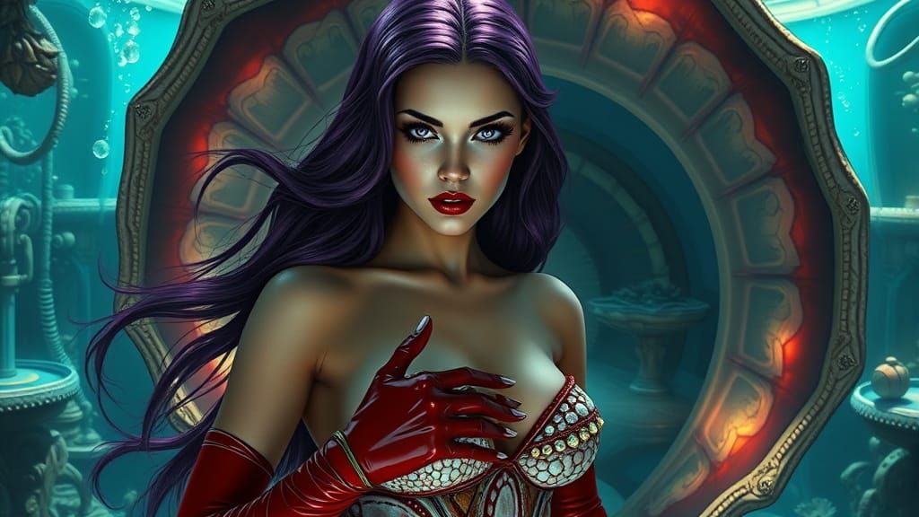 Underwater City Welcome: Hyperrealistic Editorial Art