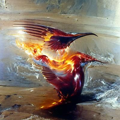 Phoenix Rising: Oil Painting Style