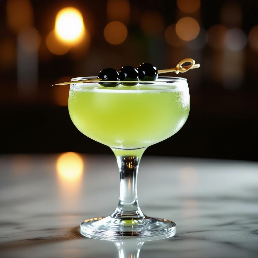 Photorealistic Last Word Cocktail Presentation