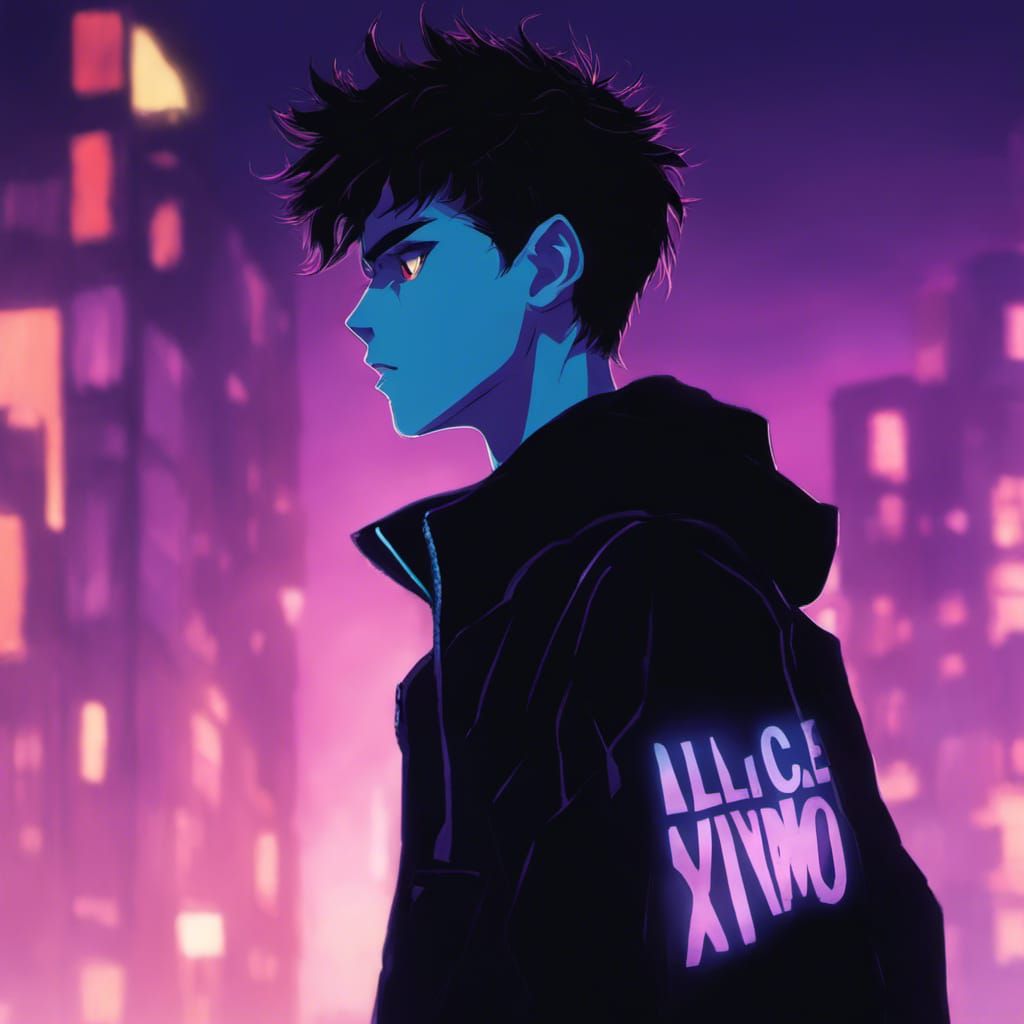 Shadowy Psychic Figure with Glowing Eyes