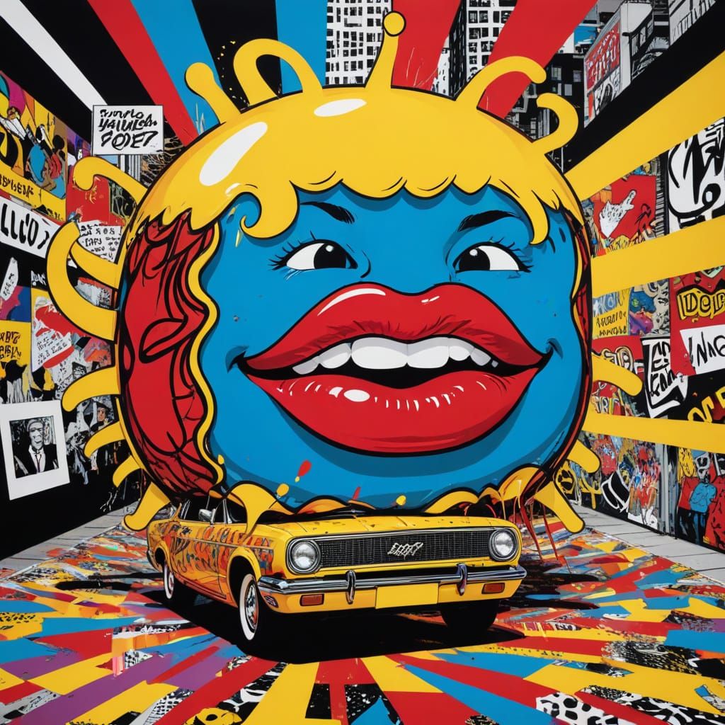 Surreal Carnival at Twilight in Pop Art Style