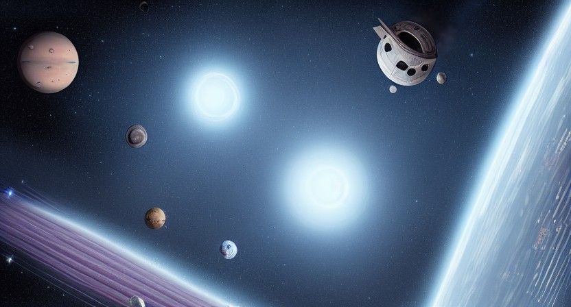 Derelict Space Station in Deep Space