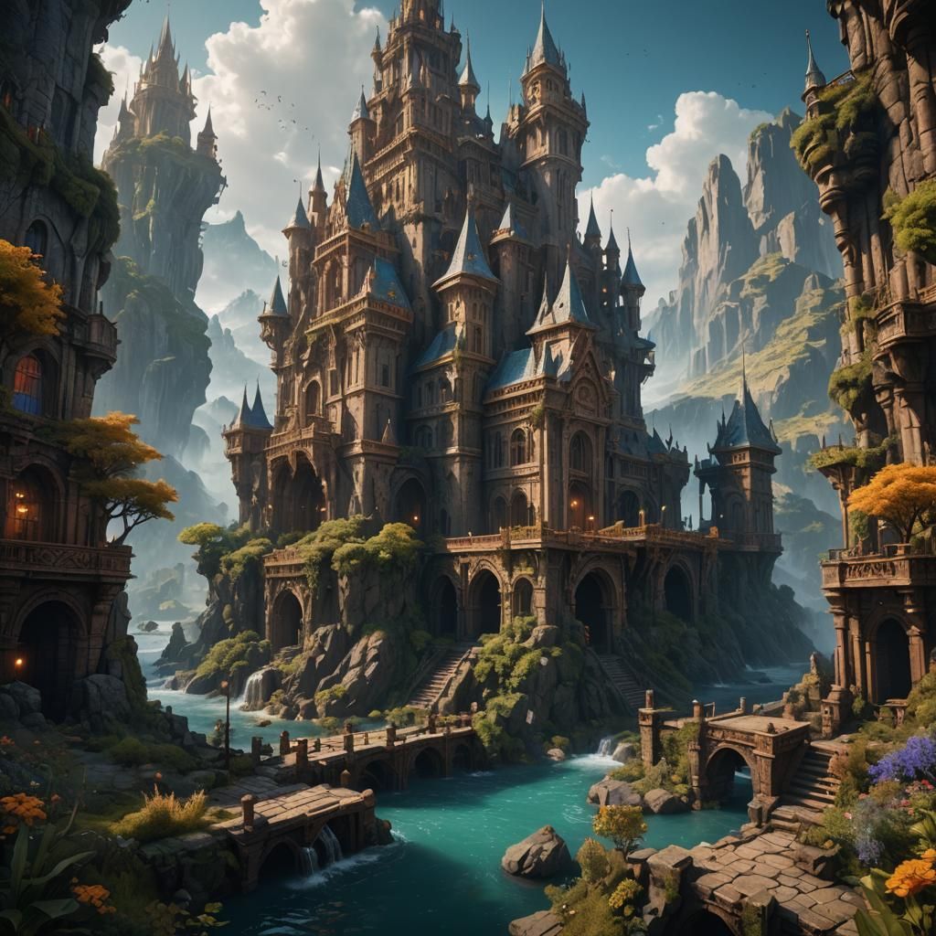 Fantastical Matte Painting in Deep Color
