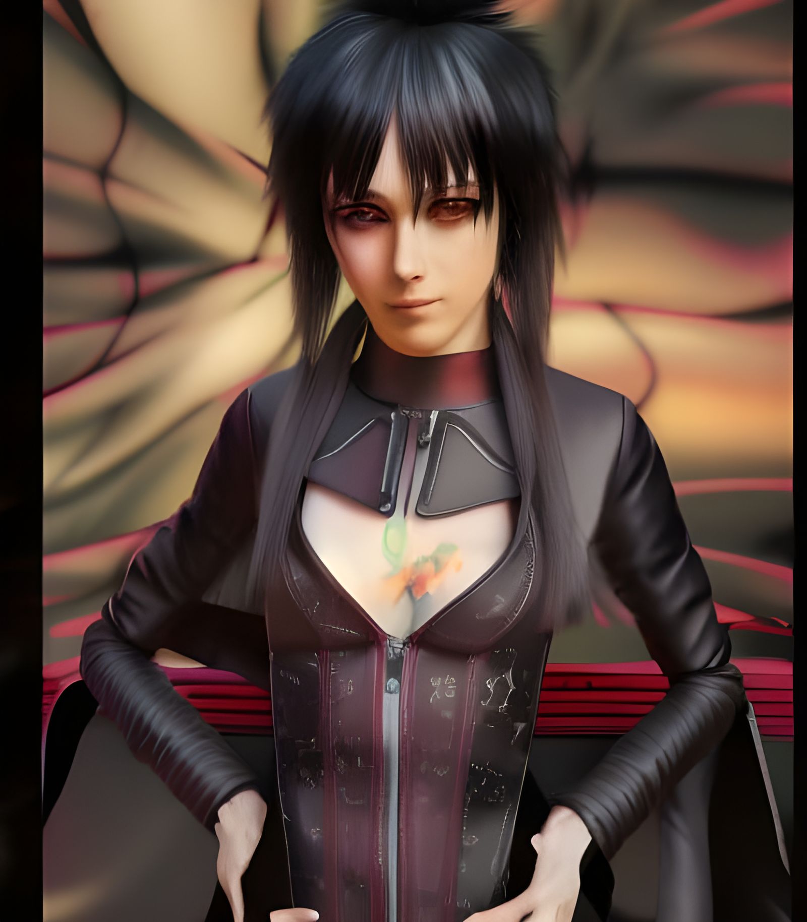 Anime Waifu of Joan Jett in Digital Painting Style