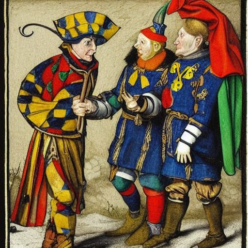 Medieval Jester Pilfers Stealth Jet in Moonlit Airfield