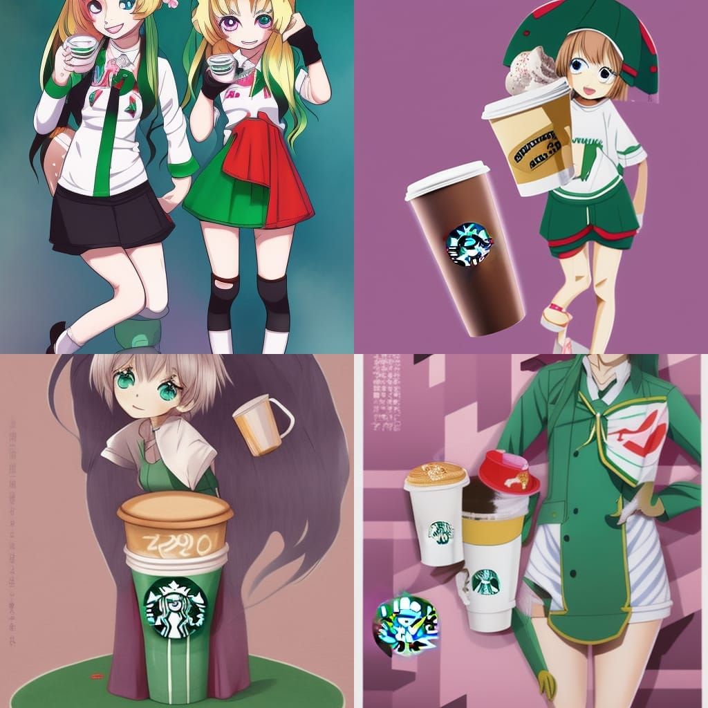 Starbucks Cup as Anime Mascot Costume