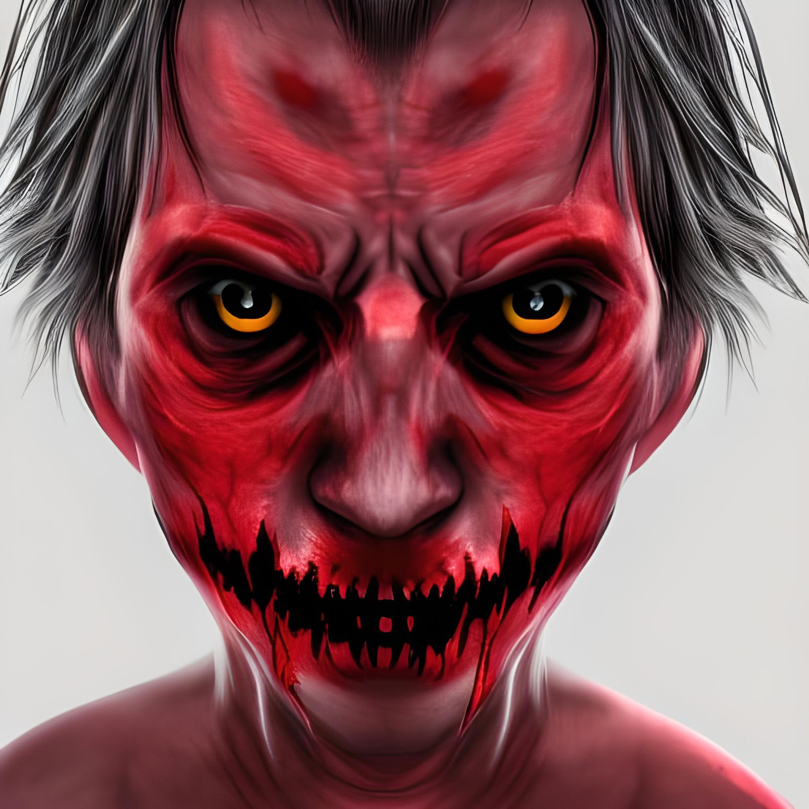 Abuser killer red-eyes stare back into the abyss of sheer hopelessness and loss of identity. No longer human, bordering ...