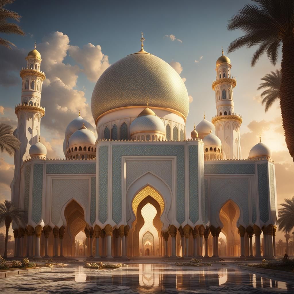 The Grand Mosque of Abu Dhabi: Fantasy Concept Art