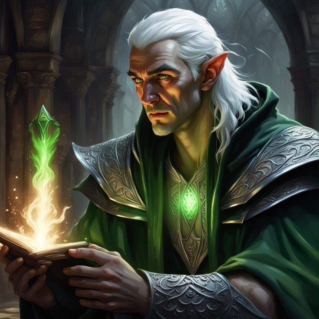 Elf Magic-User in Dark Fantasy Concept Art