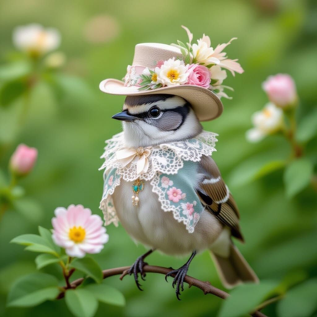 Victorian Bird in Botanical Garden