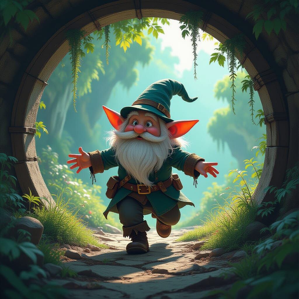 Majestic Hobbit in Vibrant Underground Realm
