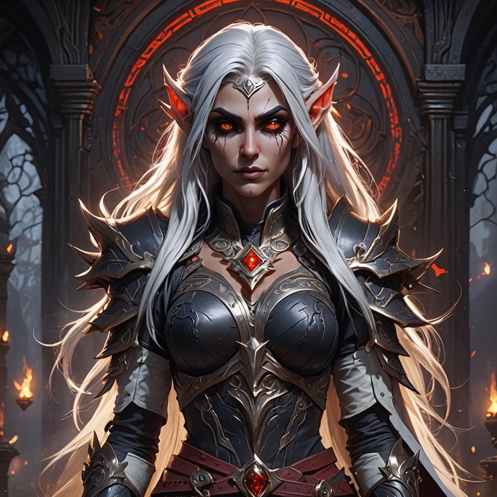 Night Elf Rogue in Dark Fantasy Concept Art