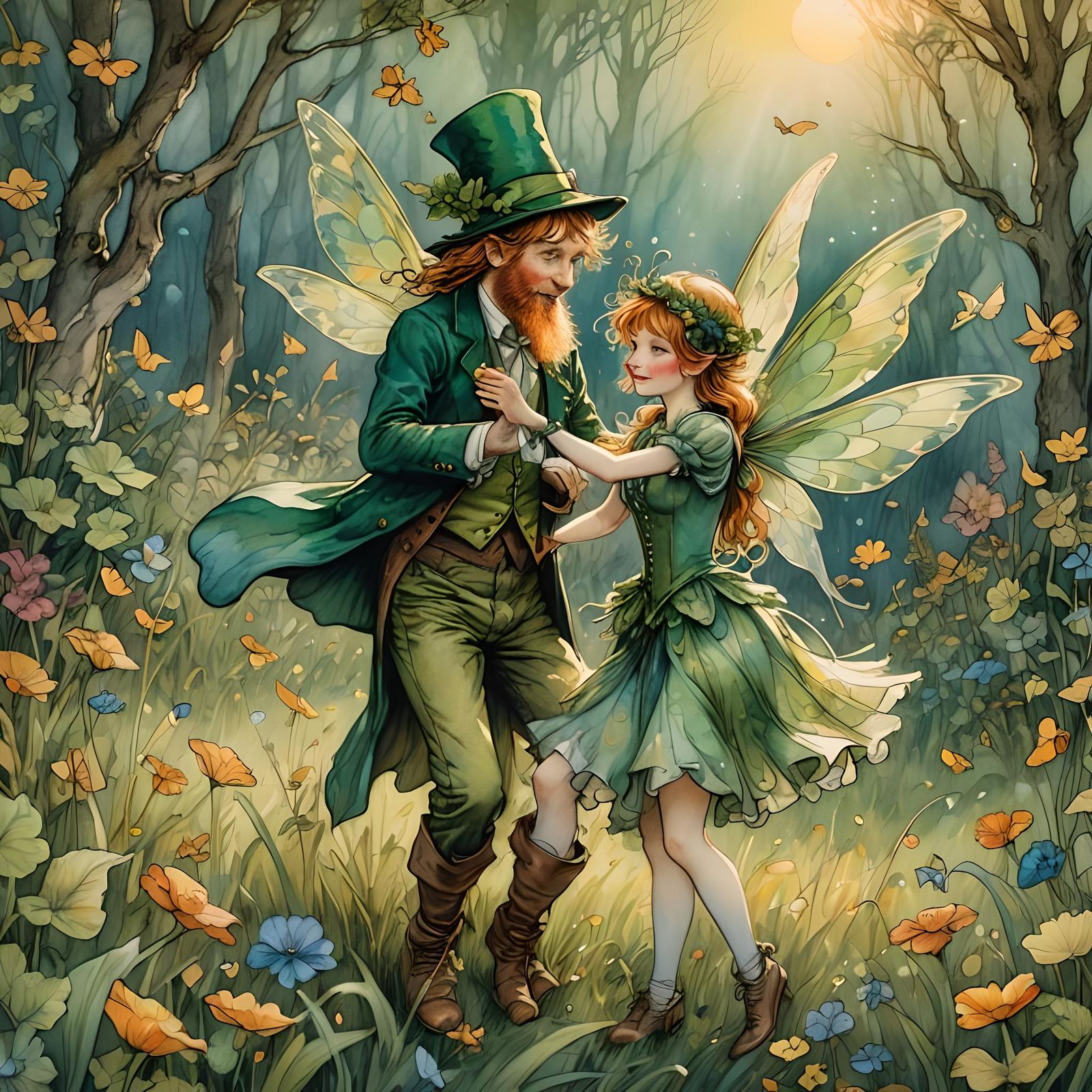 Enchanting Fairy and Leprechaun Dance