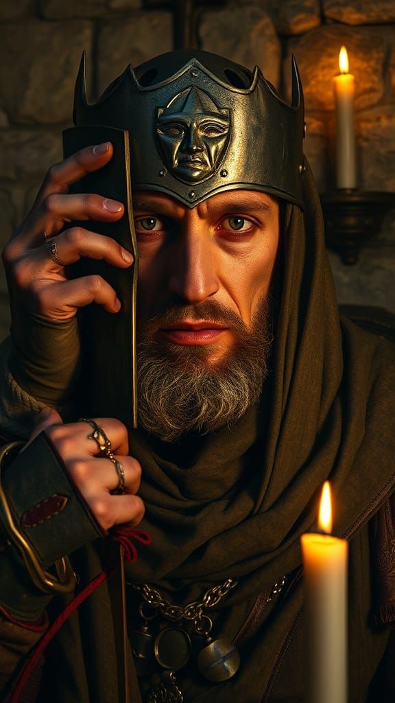 Baldwin IV Reveals Frail, Leprous Face in Regal Throne Room