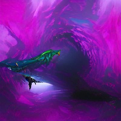 Solitary Vibrant Leviathan in the Deep Sea