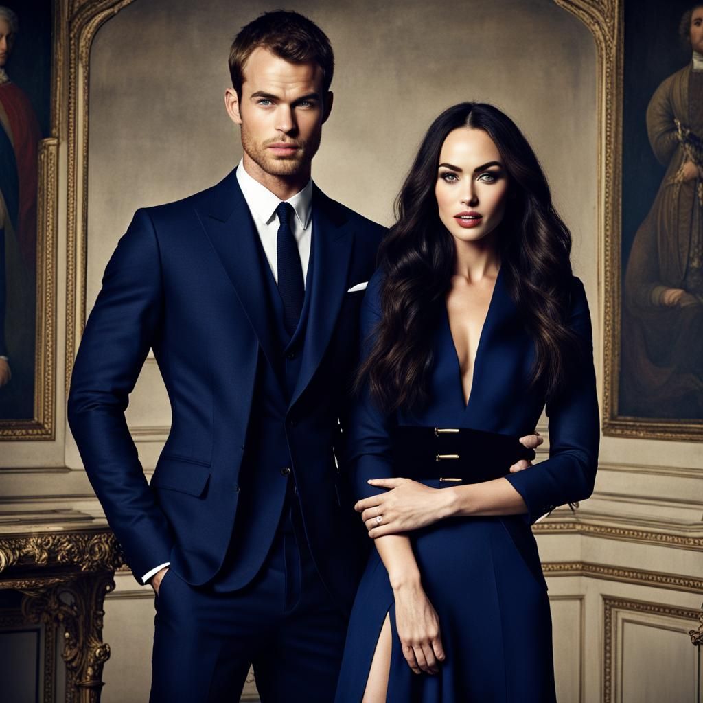 Royal Couple Portrait: Theo James and Megan Fox
