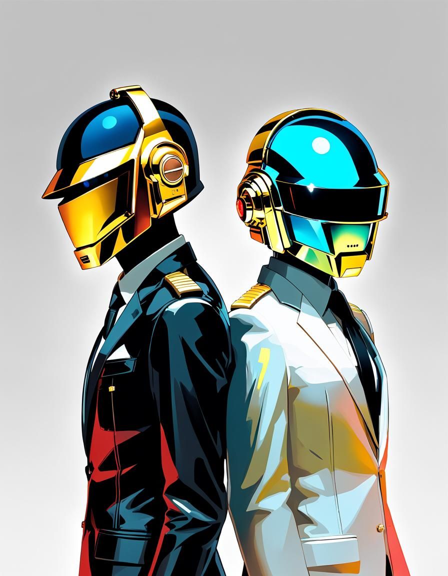 Daft Punk: Ultra Detailed Anime Style Illustration