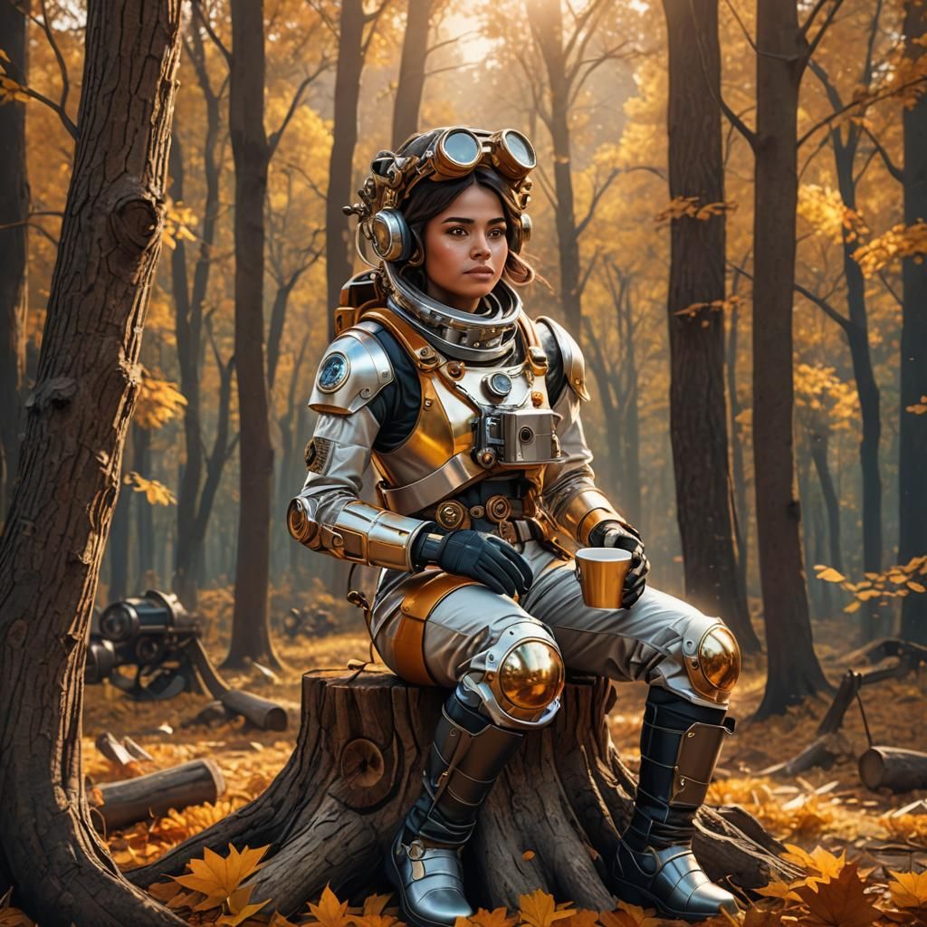 Steampunk Mexican Astronaut Coffee Break