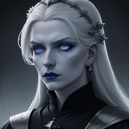 Abbess Judith Portrait in Moody Oil Painting Style